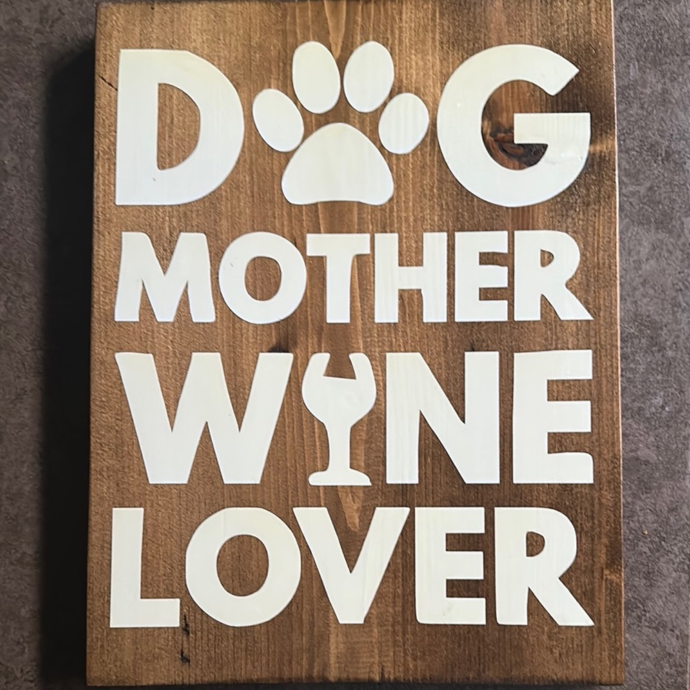 Rustic Brown and White Wall Decor Sign